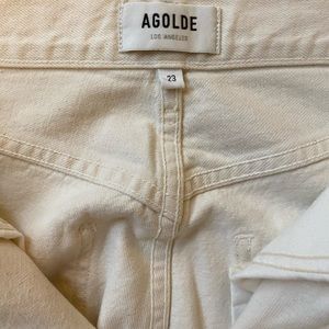 Agolde High Waisted Ivory Denim